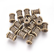 Tibetan Style Beads, Antique Bronze Color, Zinc Alloy Beads, Lead Free & Cadmium Free, 5mm in diameter, 7mm long, hole: 2mm(X-MLF0292Y)