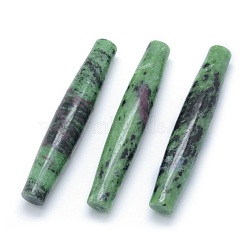 Natural Ruby in Zoisite Beads, No Hole/Undrilled, Rice, 73.5~74.5x13~13.5mm(X-G-P393-O16)