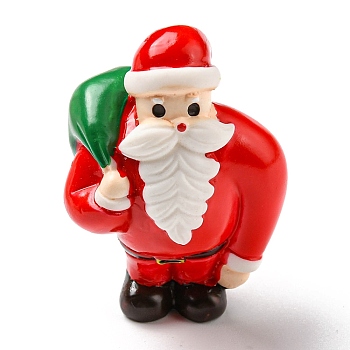 Christmas Resin Santa Claus Ornament, Micro Landscape Decorations, Red, 25x27x38.5mm