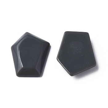 Opaque Acrylic Cabochons, Pentagon, Gray, 23.5x18x4mm, about 450pcs/500g