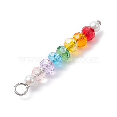 pendentifs en perles de verre et de coquille ronde(PALLOY-JF02557)-2