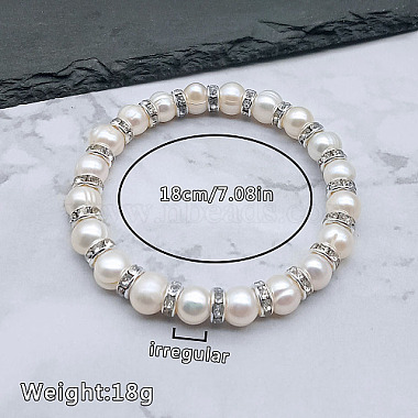 Plastic Imitation Pearl Beaded Stretch Bracelets for Women(TT2462-1)-2