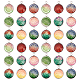 36Pcs 9 Colors Printed Resin Pendants(FIND-DC0001-22)-1