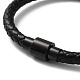 кожаный плетеный браслет на круглом шнуре(BJEW-F460-05EB)-3