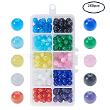 8mm Mixed Color Round Glass Beads(G-PH0034-07)