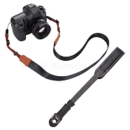 WADORN 1 Set Nylon Camera Neck Straps, 1Pc PU Leather Camera Handles, Camera Wristlet Straps, Black, Wristlet Straps: 230x11~22mm(FIND-WR0007-68A)
