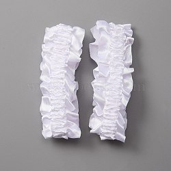 Polyester Elastic Garters, Anti-slip Armbands, Garment Accessories, White, 37mm.(DIY-WH20366-82A)