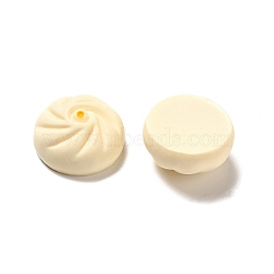 Opaque Resin Imitation Food Decoden Cabochons, Steamed Stuffed Bun, Cornsilk, 26.5x13mm(RESI-B015-05)