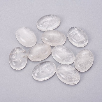 Natural Quartz Crystal Cabochons, Rock Crystal Cabochons, Oval, 40x30mm