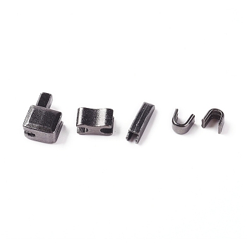 Clothing Accessories, Iron Zipper Repair Down Zipper Stopper and Plug, for Zipper Repair, Gunmetal, 11x8x5mm