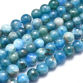 Natural Apatite Beads Strands, Round, 4~4.5mm, Hole: 0.5mm, about 102pcs/Strand, 15.35 inch(39cm)