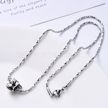 304 Stainless Steel Coreana Chain Necklace(NJEW-S420-006A-P)-5