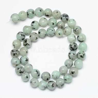 Chapelets de perles en jaspe sésame naturel / jaspe kiwi(G-R345-8mm-28)-2