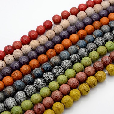 13mm Mixed Color Round Porcelain Beads