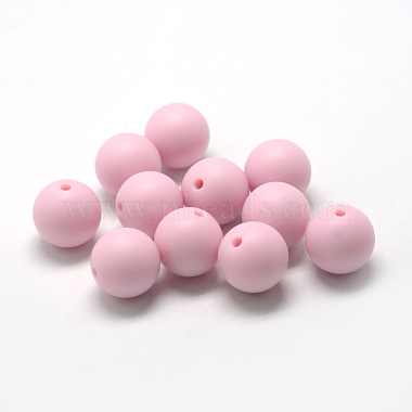 Pink Round Silicone Beads