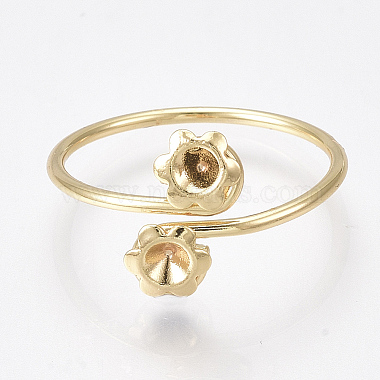 Real 18K Gold Plated Brass Ring Components