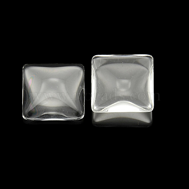 прозрачные прозрачного стекла квадратных кабошоны(X-GGLA-A001-20mm)-2