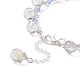 Imitation Austrian Crystal Glass Teardrop Beaded Bracelet(BJEW-TA00171-01)-5