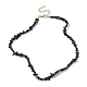 Natural Obsidian Chip Beaded Necklace(NJEW-JN04616-12)-4