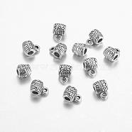 Tibetan Silver Hangers, Bail Beads, Lead Free & Cadmium Free, Cup, Antique Silver, about 5.5mm in diameter, Hole: 2mm(AB698)