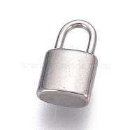 304 Stainless Steel Pendants, Padlock, Stainless Steel Color, 11x6x3mm, Hole: 4x2.5mm(X-STAS-H416-87P-A)