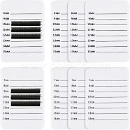 CHGCRAFT 8Pcs 2 Style Acrylic False Eyelashes Display Board, Faux Eyelash Extention Storage Card, with Reference Number, White, 8x5.5x0.3cm, 4pcs/style(MRMJ-CA0001-28)