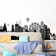 PVC Wall Stickers, Wall Decoration, Building, 390x900mm(DIY-WH0228-978)