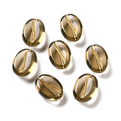 Transparent Acrylic Beads, Oval, Goldenrod, 10.5x8x5mm, Hole: 1.4mm, about: 1900pcs/500g(OACR-Z005-07B)