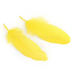 Goose Feather Costume Accessories, Dyed, Yellow, 160~215x36~47mm(X-FIND-Q044-09)