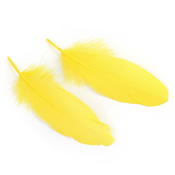 Goose Feather Costume Accessories, Dyed, Yellow, 160~215x36~47mm
