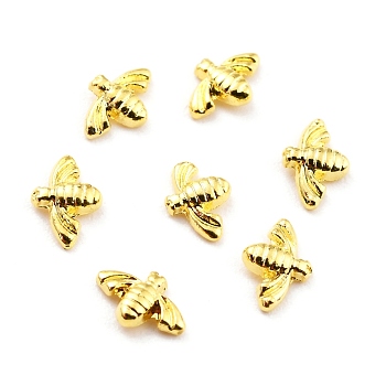 Alloy Cabochons, 3D Bee, Nail Art Decoration Accessories, Golden, 3.5x5.5x1mm