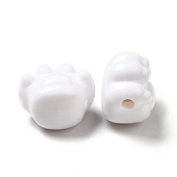 Opaque Acrylic Beads, Claw, White, 16x18.5x13mm, Hole: 2.5mm, about 217pcs/500g
