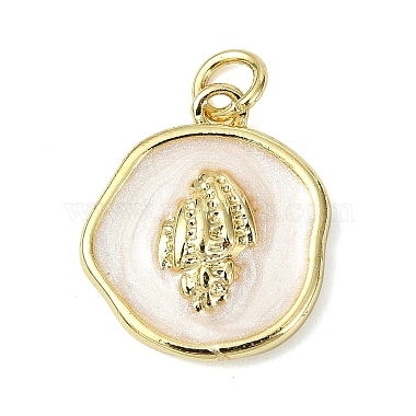 Ocean Theme Brass Enamel Pendants(KK-H270-06G-02)-1