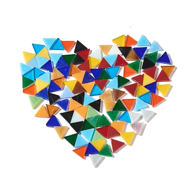 треугольная мозаика стеклянные кабошоны(X-DIY-P045-09)-2