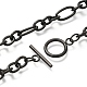 Ожерелья-цепочки Figaro унисекс 304 из нержавеющей стали(NJEW-H215-03EB)-2