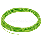 Plastic Rattan Wicker Strips, Solid Weaving Material, for DIY, Furniture Knitting, Green, 4mm, 50m/500g(DIY-WH0816-132D)