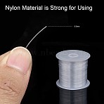 6 Rolls Nylon Wire, Fishing Line, for DIY Jewelry Making, Clear, 0.6mm, about 21.87 yards(20m)/roll(NWIR-FS0001-04C)