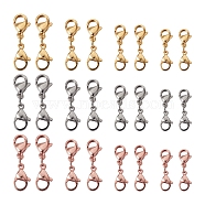 24Pcs 4 Style 304 Stainless Steel Lobster Claw Clasps, Mixed Color, 19~30x6~9x4.5~5mm, 6pcs/style(STAS-YS0001-22)