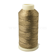 Metallic Thread, Embroidery Thread, 9-Ply, Dark Khaki, 0.8mm, about 328.08 yards(300m)/roll(MCOR-G001-0.8mm-10)