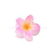 Flower Shape Plastic Claw Hair Clips, Hair Accessories for Women Girl, Pink, 40mm(PW-WG52864-11)