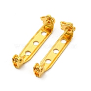Iron Brooch Findings, Back Bar Pins, Golden, 26x4.5mm, Hole: 2mm, pin: 0.5mm(IFIN-S700-02A-G)