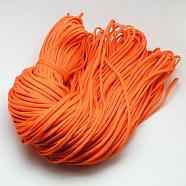7 Inner Cores Polyester & Spandex Cord Ropes, Solid Color, for Rope Bracelets Making, Orange Red, 4~5mm, about 109.36 yards(100m)/bundle, 420~500g/bundle(RCP-R006-198)