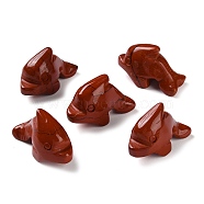 Natural Red Jasper Carved Healing Dolphin Figurines, Reiki Energy Stone Display Decorations, 25~27x13x17~19mm(G-B062-01C)