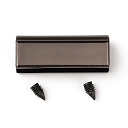 Alloy Bag Decorative Edge Buckles, Belt End Tip Hardwares, Arch, Gunmetal, 2.55x0.95x0.6cm, Inner Diameter: 0.4x2.55cm(FIND-WH0044-77B)