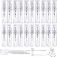 DIY Spray Bottles Kits, with Polypropylene(PP) Spray Bottles, Plastic Transfer Pipettes, Funnel Hopper and Pump, Clear, 5.6x1.2cm, Capacity: 2ml, 80pcs/set(DIY-BC0011-79)