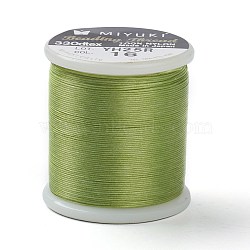 MIYUKI Beading Nylon Thread B, 330 DTEX/0.203mm/0.008", for Seed Beads, #16, Yellow Green, 0.16mm, 55 yards(50 meters)/roll(NWIR-B001-16)