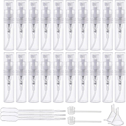 DIY Spray Bottles Kits, with Polypropylene(PP) Spray Bottles, Plastic Transfer Pipettes, Funnel Hopper and Pump, Clear, 5.6x1.2cm, Capacity: 2ml, 80pcs/set(DIY-BC0011-79)