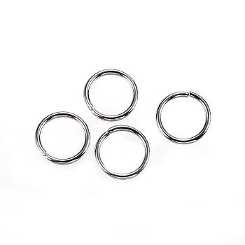 304 Stainless Steel Jump Rings, Open Jump Rings, Stainless Steel Color, 8x0.9mm, Inner Diameter: 6.2mm