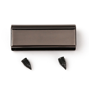 Alloy Bag Decorative Edge Buckles, Belt End Tip Hardwares, Arch, Gunmetal, 2.55x0.95x0.6cm, Inner Diameter: 0.4x2.55cm