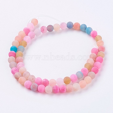 Natural Weathered Agate Beads Strands(G-G589-6mm-01)-2